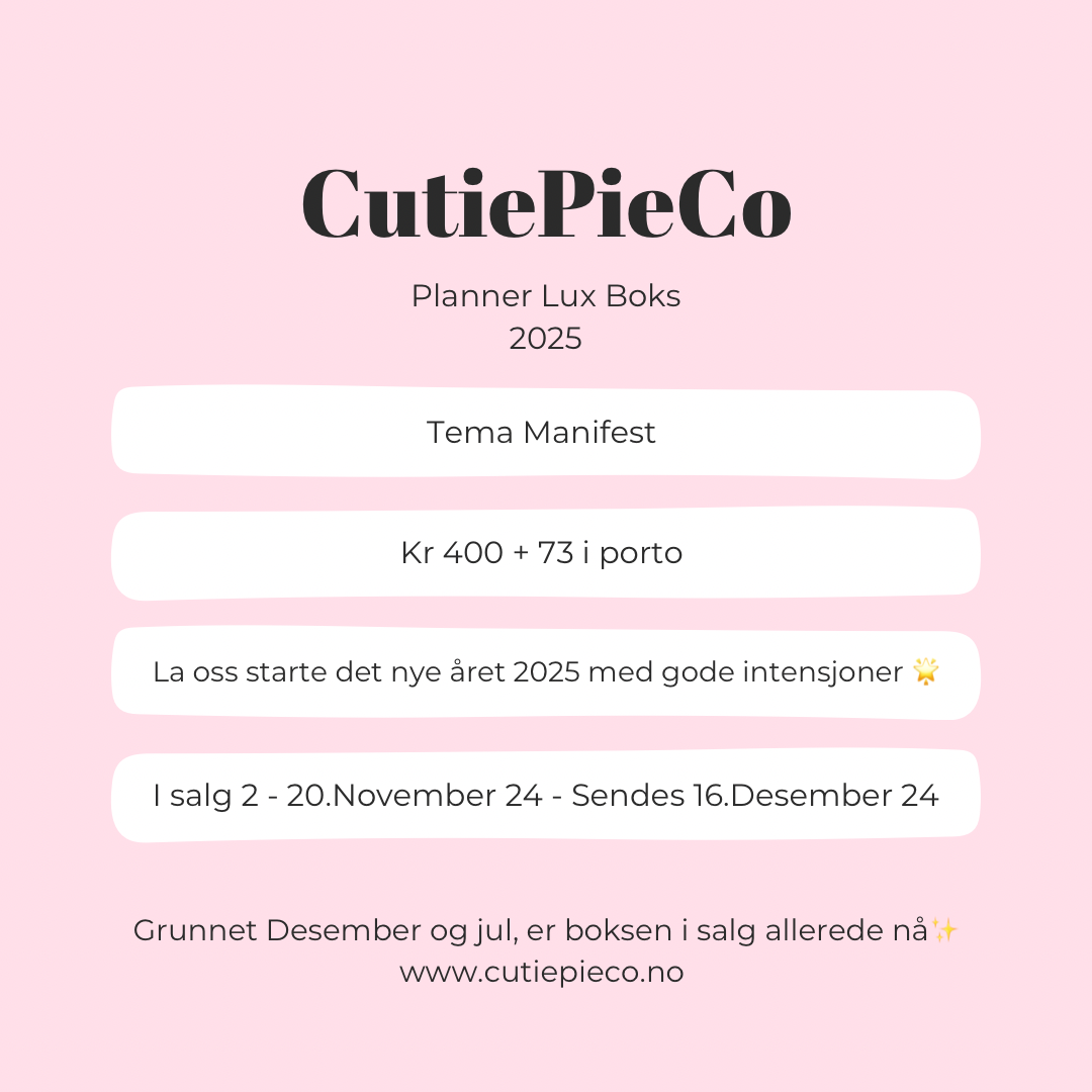 Christmas box on sale 20 October 2022 - Norway's first Planner Lux Box.