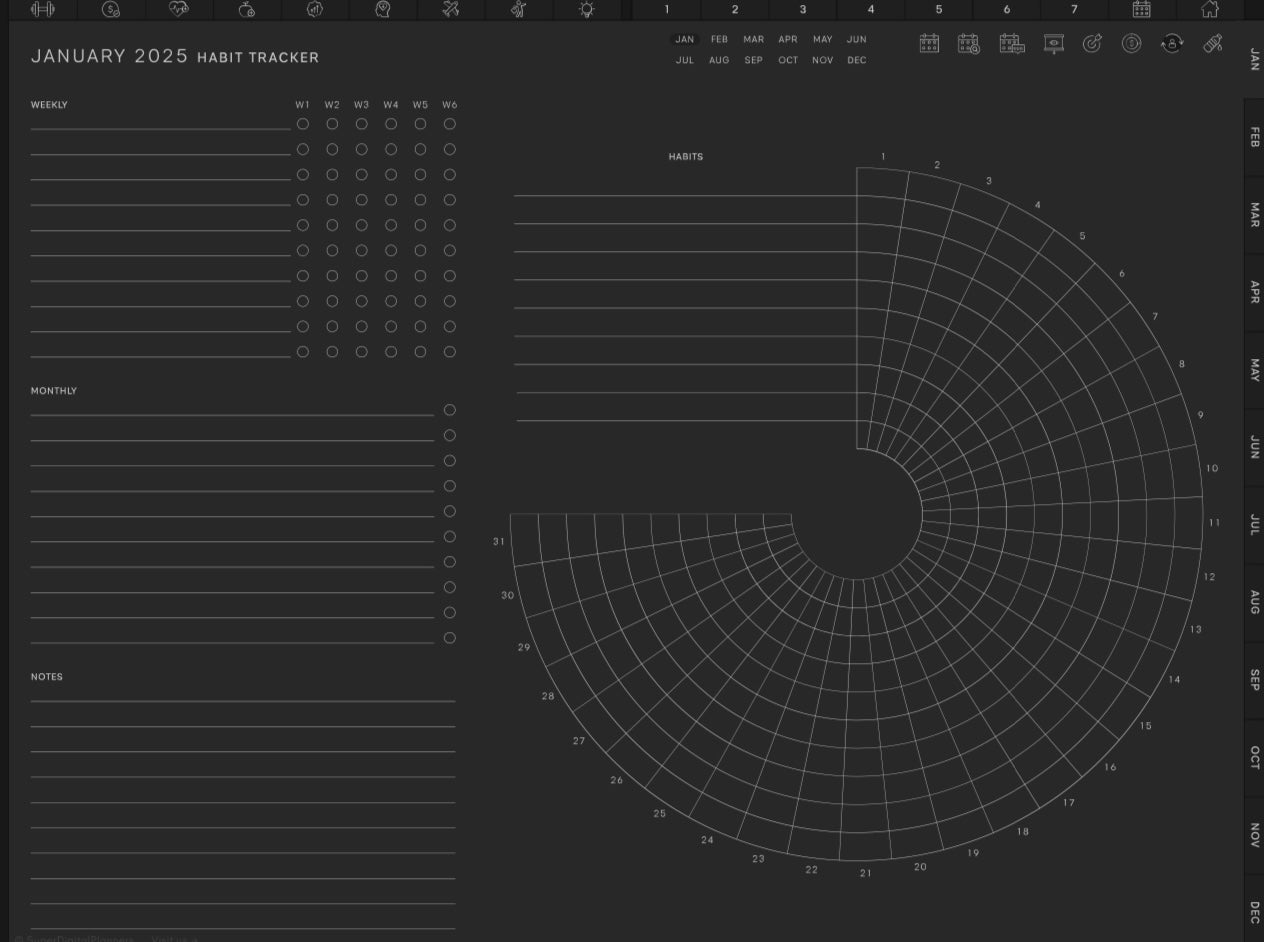 Digital 2025 - Planner Black