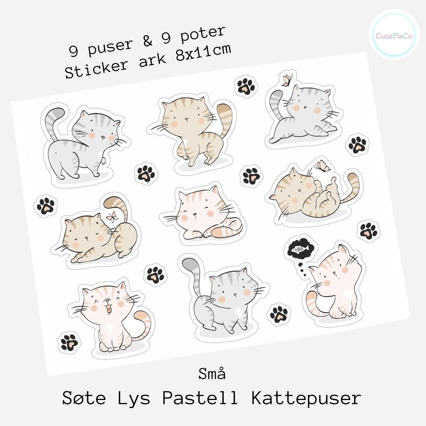 Søte pastell Kattepuser